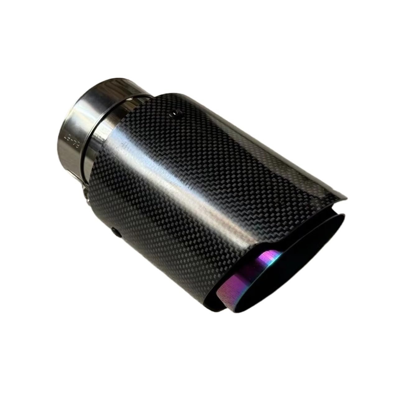 Auto Auspuff Endrohr 1PC Für Remus Auto Auspuff Spitze Lila Rohr Glänzend Carbon Fiber Plain Schalldämpfer Rohr Automobil Teile Auspuffrohr Änderung Auto Auspuffrohr(ID 57mm-OD 89mm) von Ropaix