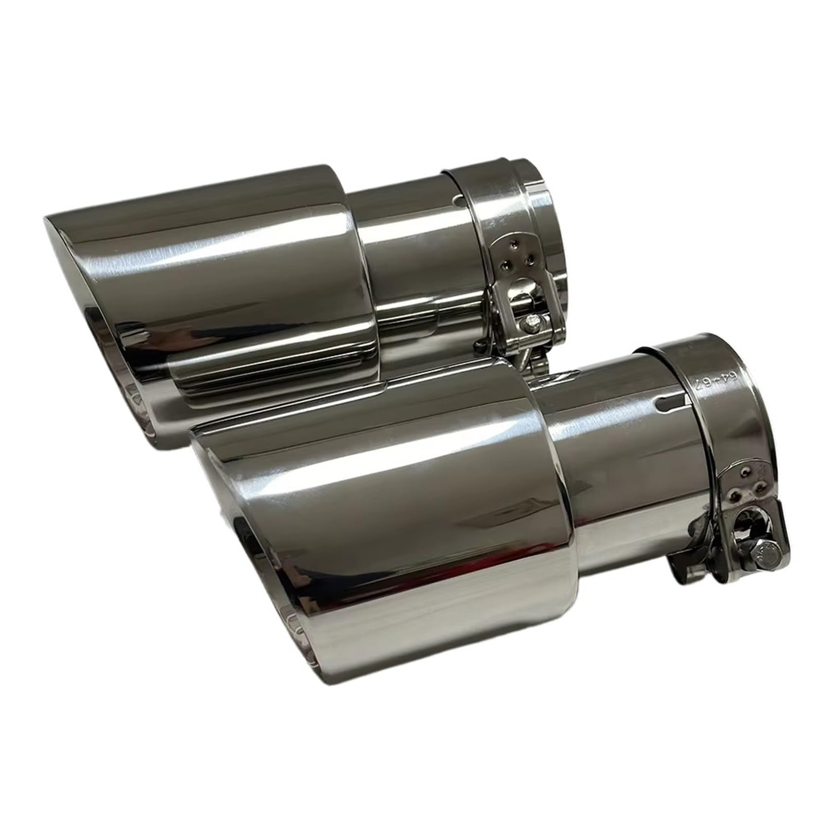 Auto Auspuff Endrohr Befestigung Auspuffrohr Endrohr Schalldämpfer Sharp Tail Universal Edelstahl Straight Edge Flared Silber 114 mm 101 mm 89 mm Auto Auspuffrohr(67mm-101mm) von Ropaix
