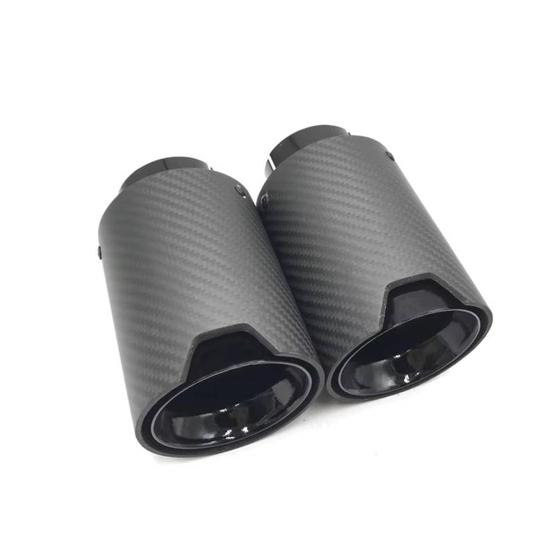 Auto Auspuff Endrohr Für 1 Stück Auto-Auspuff-Modifikation mit Matt-Carbon-Faser-Endrohr Universal-Auspuffrohr-Spitzen Auto Auspuffrohr(60MM IN-80MM Out) von Ropaix