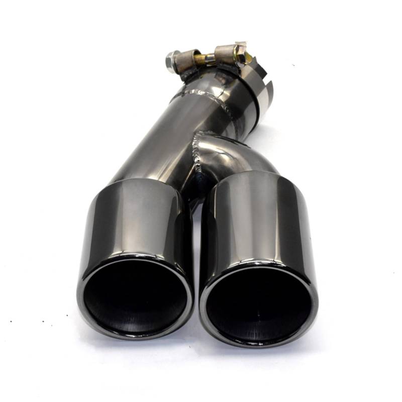 Auto Auspuff Endrohr Für 3er 320i 318i F30 2013–2016, Edelstahl-Auspuff, Titanschwarz, doppelte Schalldämpferspitzen, Endrohr Auto Auspuffrohr(Black 318i) von Ropaix