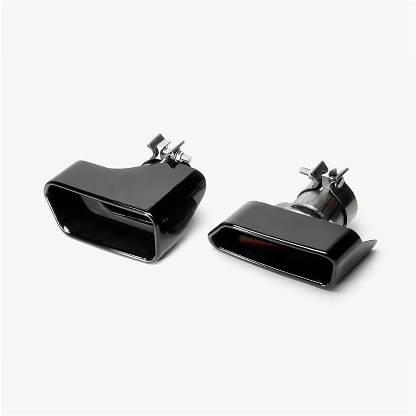 Auto Auspuff Endrohr Für 5 Series F10 535i F18 2-teiliges Auto-Heckauspuffdüsen-Schalldämpfer-Spitzensystem-Endrohr Auto Auspuffrohr(Schwarz) von Ropaix
