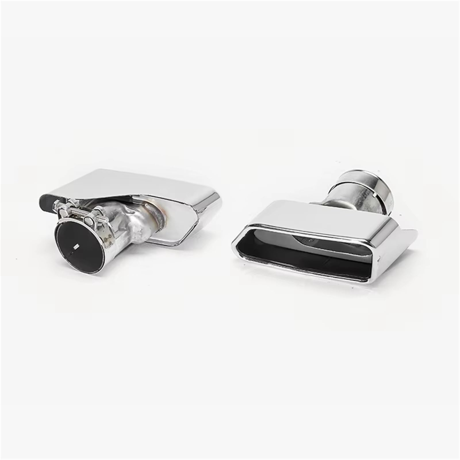 Auto Auspuff Endrohr Für 5 Series F10 535i F18 2-teiliges Auto-Heckauspuffdüsen-Schalldämpfer-Spitzensystem-Endrohr Auto Auspuffrohr(Silber) von Ropaix