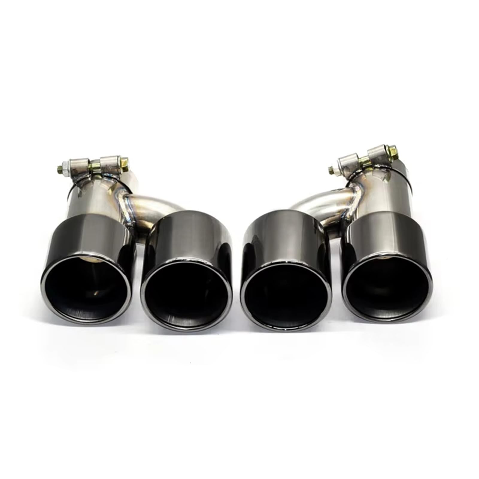 Auto Auspuff Endrohr Für 535i F10 F11 Upgrade M5 Quad Endrohr Edelstahl Schalldämpfer Tipps Düse Auspuff Endrohr Spitze Auto Auspuffrohr(Schwarz) von Ropaix