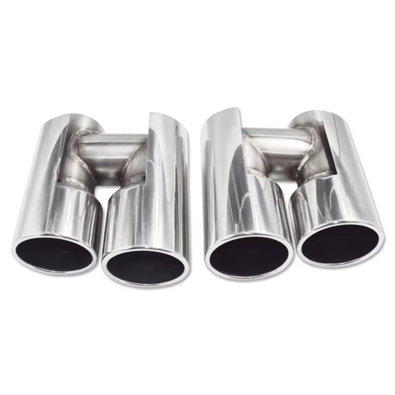 Auto Auspuff Endrohr Für 535i F10 F11 Upgrade M5 Quad Endrohr Edelstahl Schalldämpfer Tipps Düse Auspuff Endrohr Spitze Auto Auspuffrohr(Silver A) von Ropaix