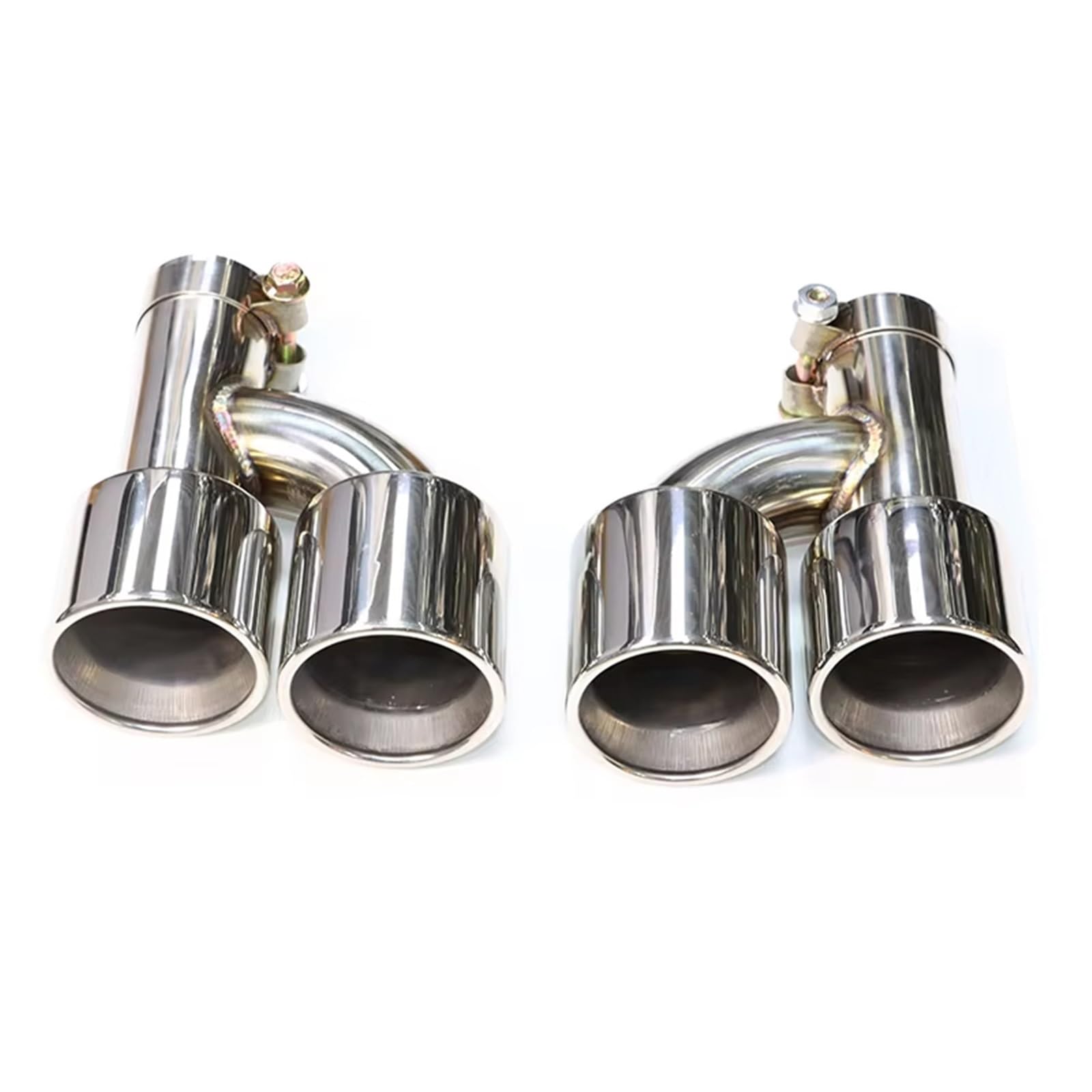 Auto Auspuff Endrohr Für 535i F10 F11 Upgrade M5 Quad Endrohr Edelstahl Schalldämpfer Tipps Düse Auspuff Endrohr Spitze Auto Auspuffrohr(Silver B) von Ropaix