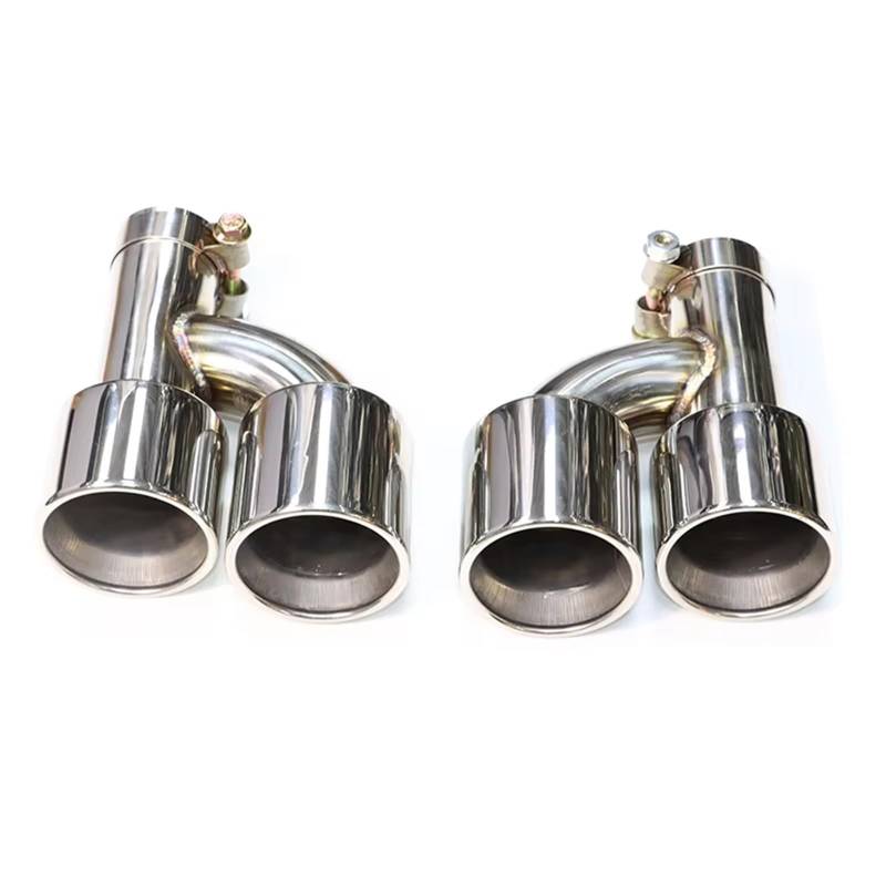 Auto Auspuff Endrohr Für 535i F10 F11 Upgrade M5 Quad Endrohr Edelstahl Schalldämpfer Tipps Düse Auspuff Endrohr Spitze Auto Auspuffrohr(Silver B) von Ropaix