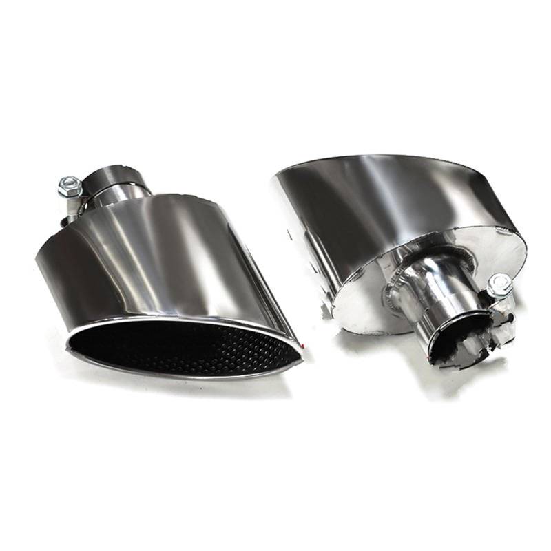 Auto Auspuff Endrohr Für A3 A4 A5 A6 A7 bis RS3 RS4 RS5 RS6 RS7 Endrohr Düse Abgasanlage Schalldämpfer Spitze Auto Auspuffrohr(Silver B) von Ropaix