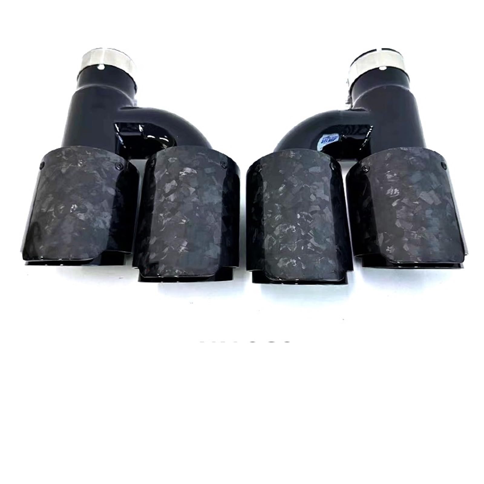 Auto Auspuff Endrohr Für A4 A5 A6 A7 S4 S5 S6 S7 Carbon Fiber Quad Endrohr Auspuff Nachrüstung Edelstahl Schwarz Schalldämpfer Spitze düse Auto Auspuffrohr(Carbon Fiber B) von Ropaix
