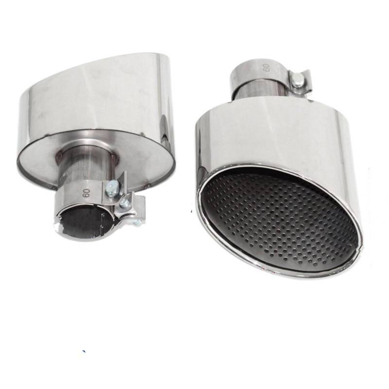 Auto Auspuff Endrohr Für A4 A5 A6 A7 bis RS4 RS5 RS6 RS7 Schalldämpferspitze Endrohr Edelstahl-Auspuffrohr 1 Paar Auspuffspitze Auto Auspuffrohr(A-) von Ropaix