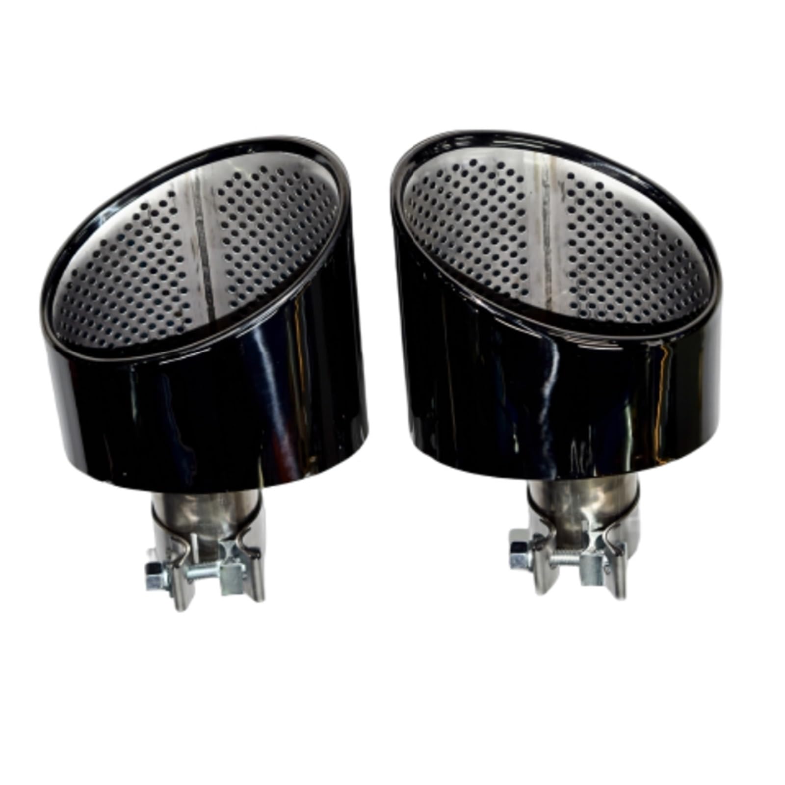 Auto Auspuff Endrohr Für A4 A5 A6 A7 bis RS4 RS5 RS6 RS7 Schalldämpferspitze Endrohr Edelstahl-Auspuffrohr 1 Paar Auspuffspitze Auto Auspuffrohr(B-) von Ropaix
