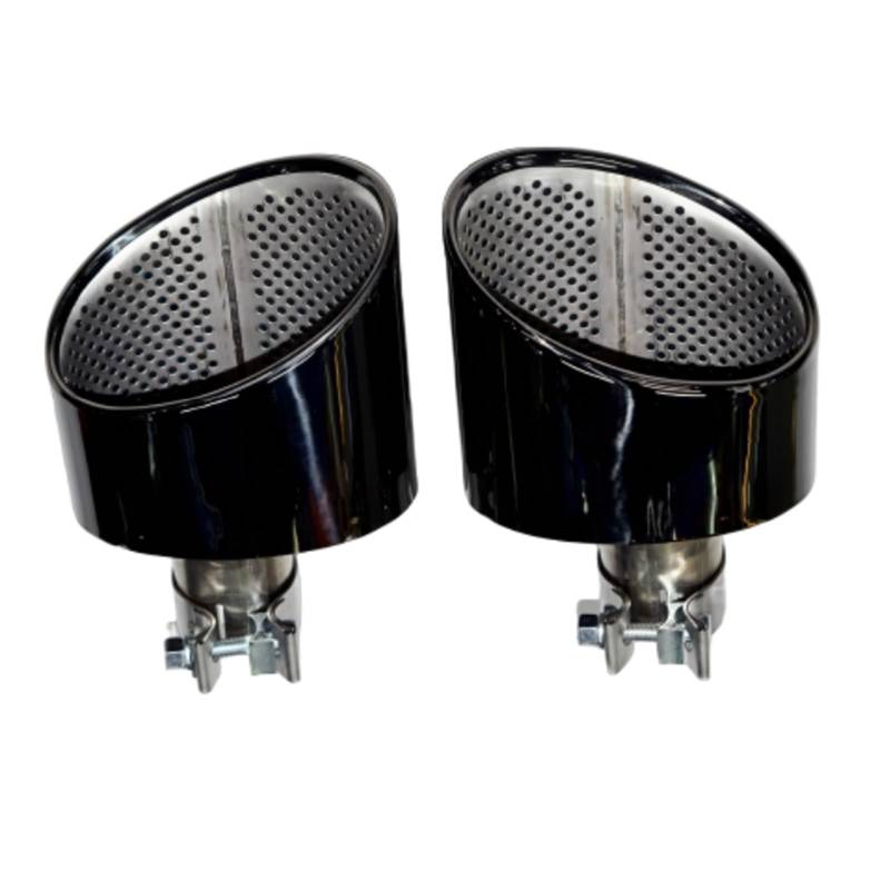 Auto Auspuff Endrohr Für A4 A5 A6 A7 bis RS4 RS5 RS6 RS7 Schalldämpferspitze Endrohr Edelstahl-Auspuffrohr 1 Paar Auspuffspitze Auto Auspuffrohr(B-) von Ropaix