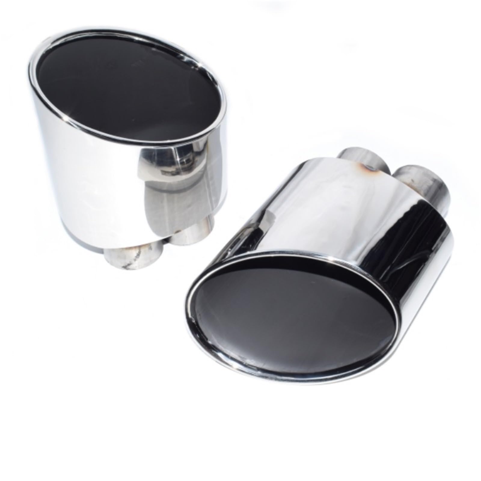 Auto Auspuff Endrohr Für A4 A5 A6 A7 bis RS4 RS5 RS6 RS7 Schalldämpferspitze Endrohr Edelstahl-Auspuffrohr 1 Paar Auspuffspitze Auto Auspuffrohr(D-) von Ropaix