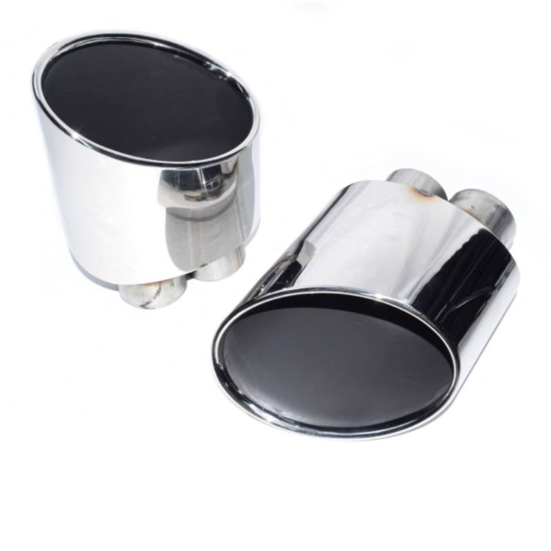 Auto Auspuff Endrohr Für A4 A5 A6 A7 bis RS4 RS5 RS6 RS7 Schalldämpferspitze Endrohr Edelstahl-Auspuffrohr 1 Paar Auspuffspitze Auto Auspuffrohr(D-) von Ropaix