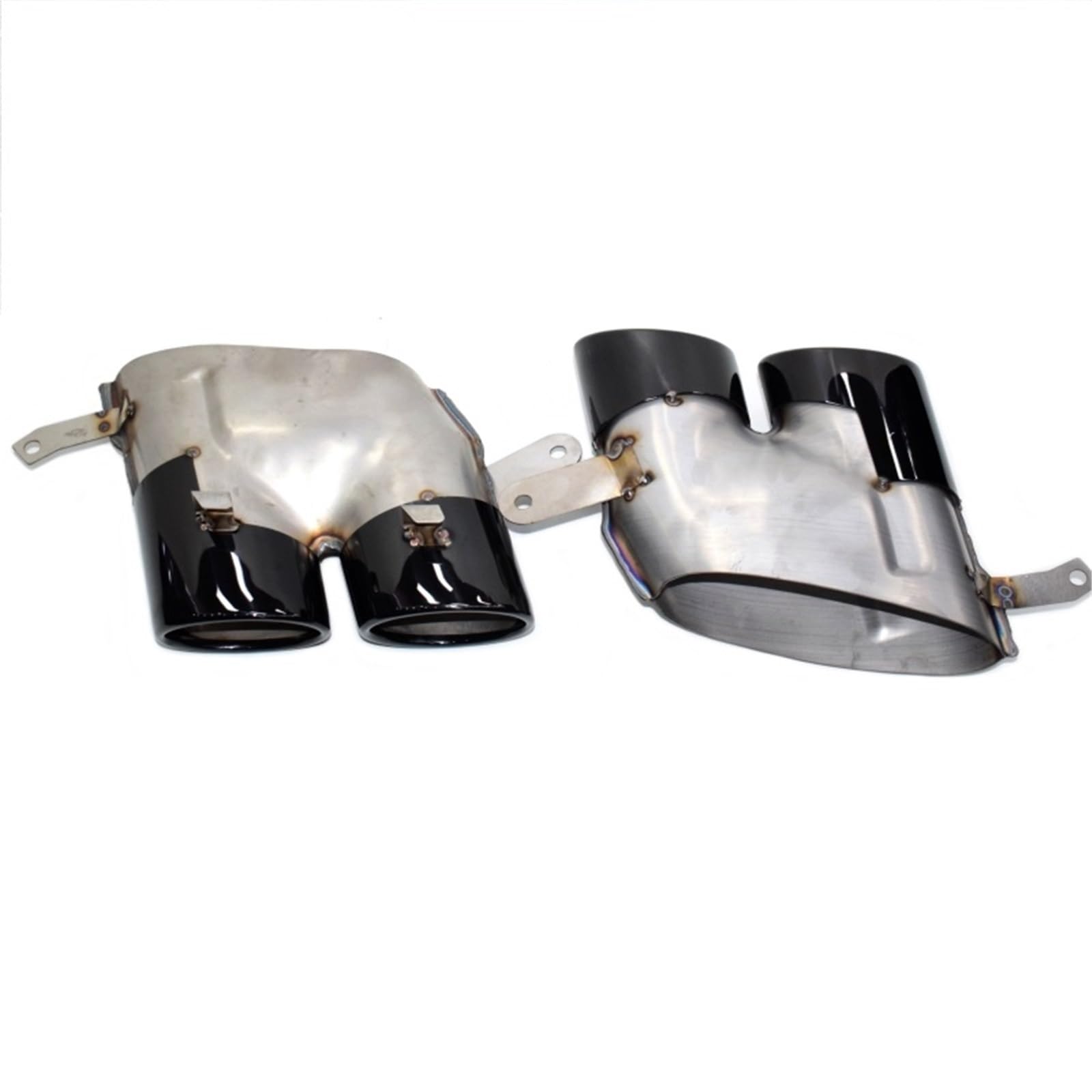 Auto Auspuff Endrohr Für A6 A7 S6 S7 Auspuffrohr-Modifikationsmodell Vier-Auslass-Endrohr Edelstahlspitze Schalldämpferdüse Auto Auspuffrohr(Schwarz) von Ropaix