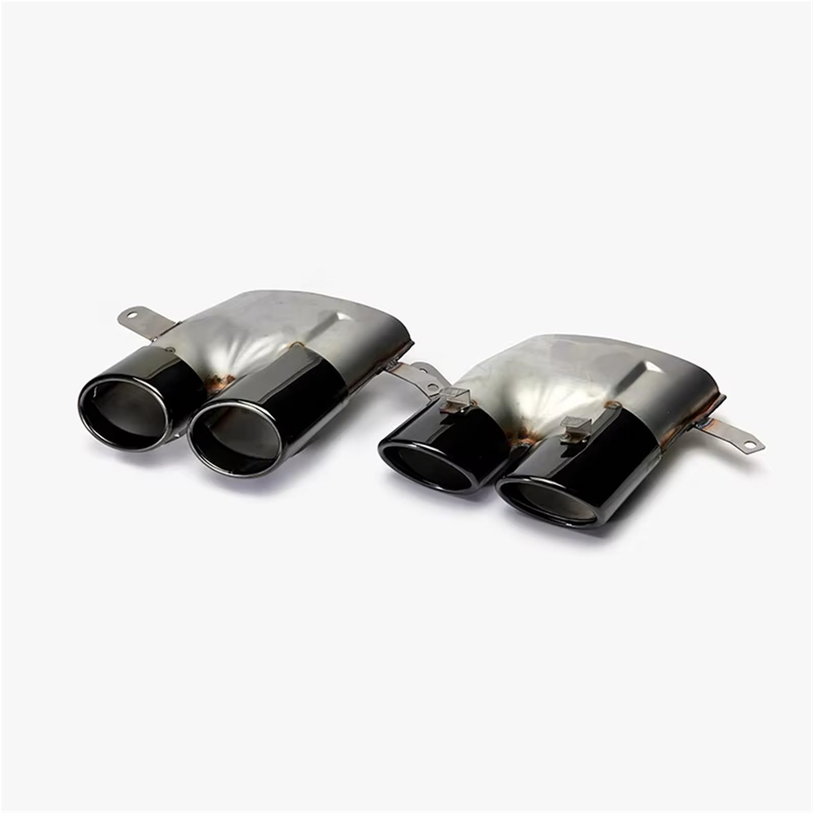 Auto Auspuff Endrohr Für A6 A7 bis S6 S7 2016-2018 304 Edelstahl Schalldämpferspitze Düse Autozubehör 1 Paar Auspuffspitze Auto Auspuffrohr(Schwarz) von Ropaix