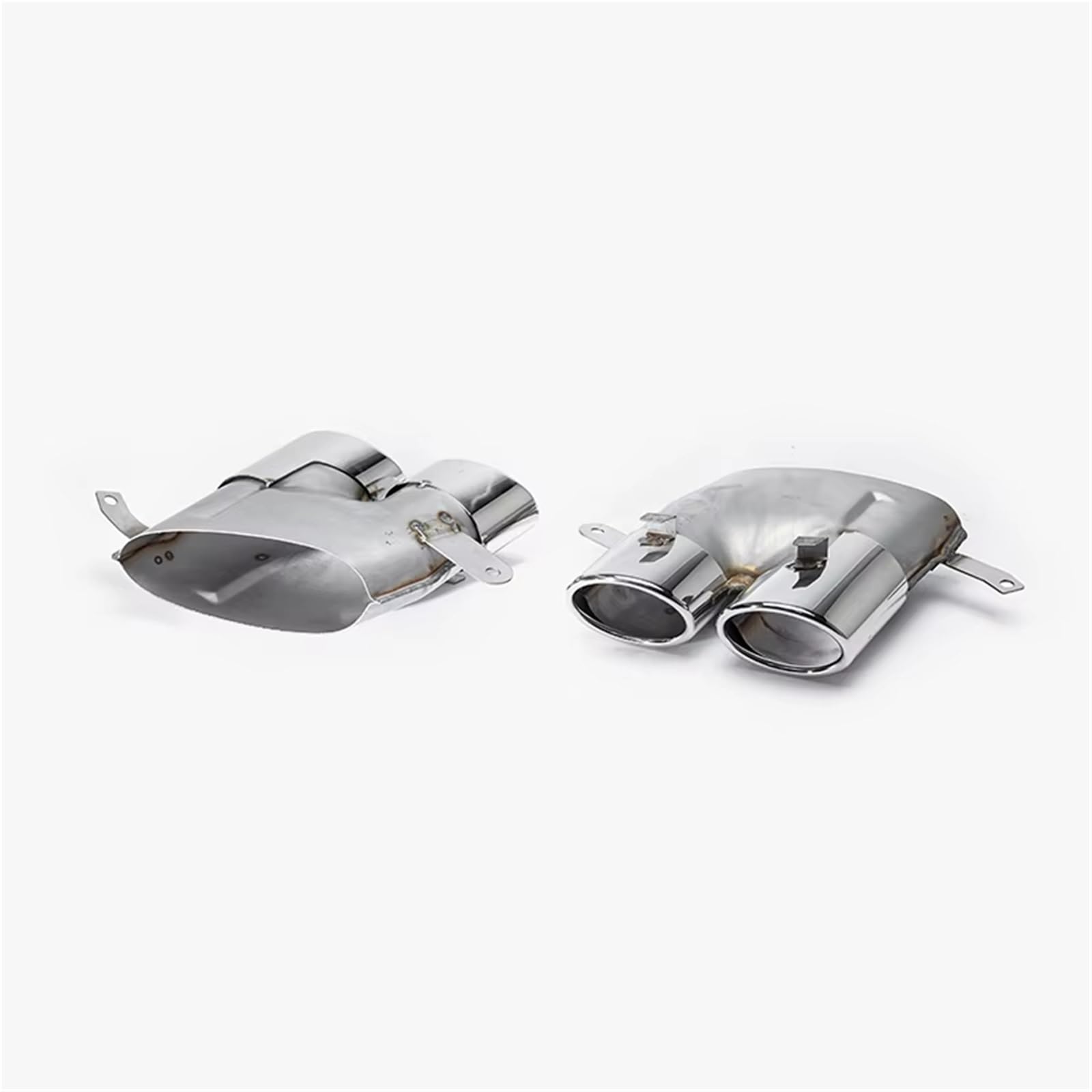 Auto Auspuff Endrohr Für A6 A7 bis S6 S7 2016-2018 304 Edelstahl Schalldämpferspitze Düse Autozubehör 1 Paar Auspuffspitze Auto Auspuffrohr(Silber) von Ropaix