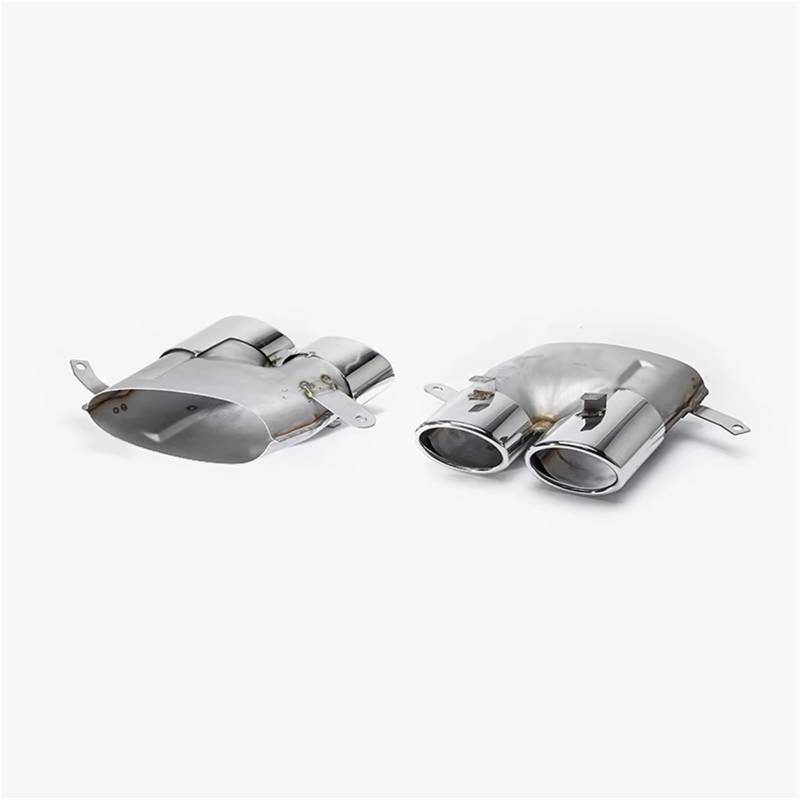 Auto Auspuff Endrohr Für A6 A7 bis S6 S7 2016-2018 304 Edelstahl Schalldämpferspitze Düse Autozubehör 1 Paar Auspuffspitze Auto Auspuffrohr(Silber) von Ropaix