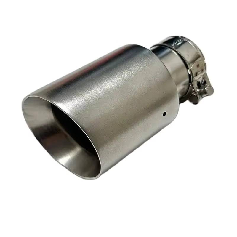 Auto Auspuff Endrohr Für Autos 1 Stück Befestigung Auspuffrohr Edelstahl Matt Silber Schwanz Hals Horn Auslass Großer Durchmesser 89 mm 101 mm 114 mm Größe Auto Auspuffrohr(60mm-89mm) von Ropaix
