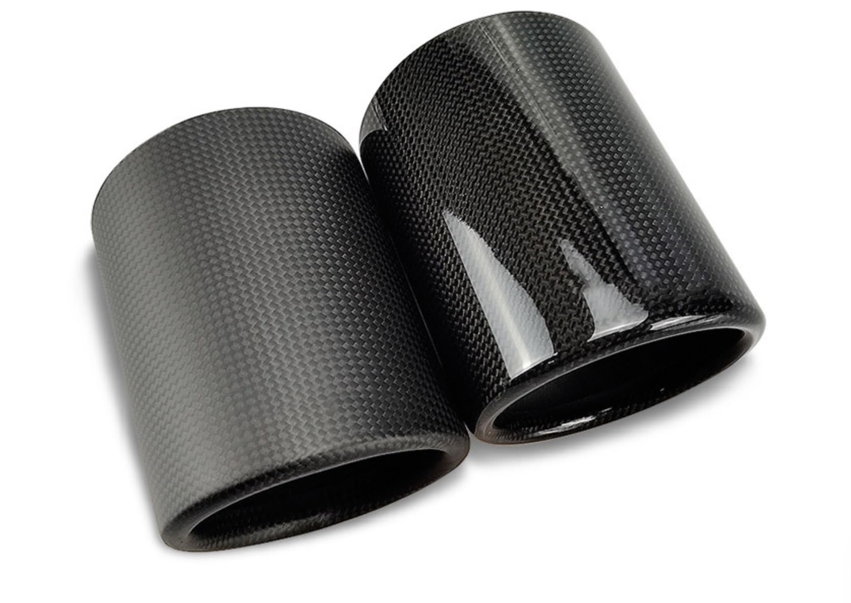 Auto Auspuff Endrohr Für Autozubehör Real Carbon Fiber Auspuffrohrabdeckung Universalspitzen Auto Auspuffrohr(Curly Matte 114mm) von Ropaix