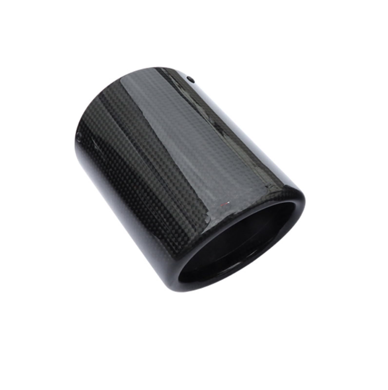 Auto Auspuff Endrohr Für CAMAY Etc Universal Autozubehör Rohr Schwarz Real Carbon Fiber Insert Auspuffrohrabdeckung Auto Auspuffrohr(Glossy Curly 89mm) von Ropaix