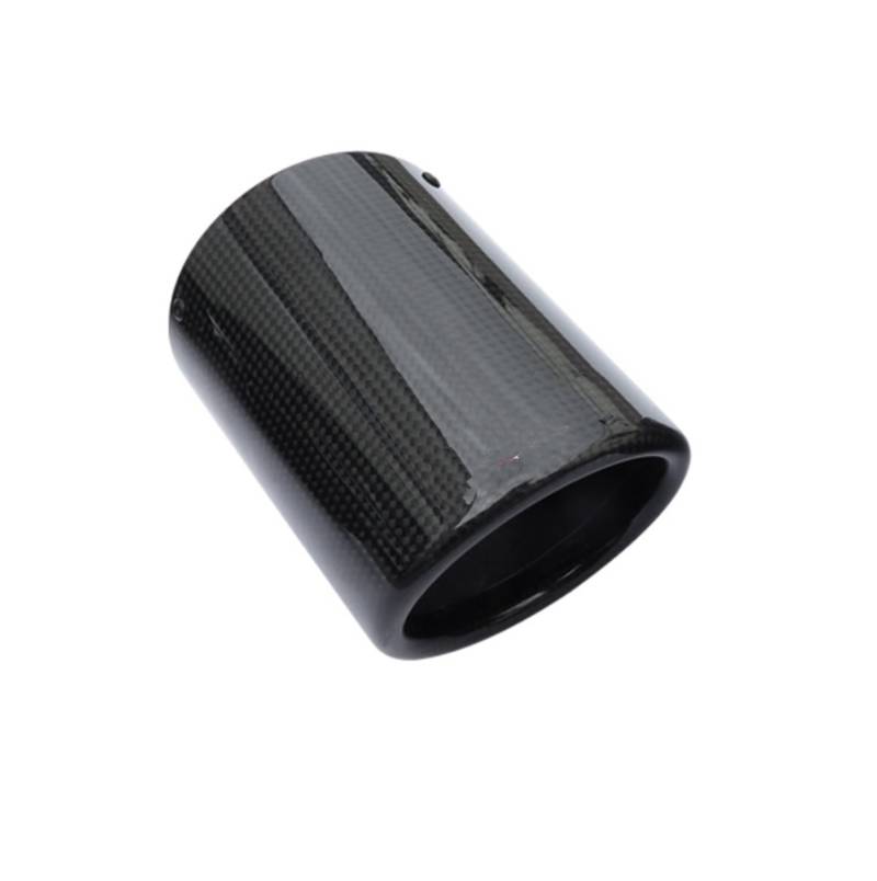 Auto Auspuff Endrohr Für CAMAY Etc Universal Autozubehör Rohr Schwarz Real Carbon Fiber Insert Auspuffrohrabdeckung Auto Auspuffrohr(Glossy Curly 89mm) von Ropaix