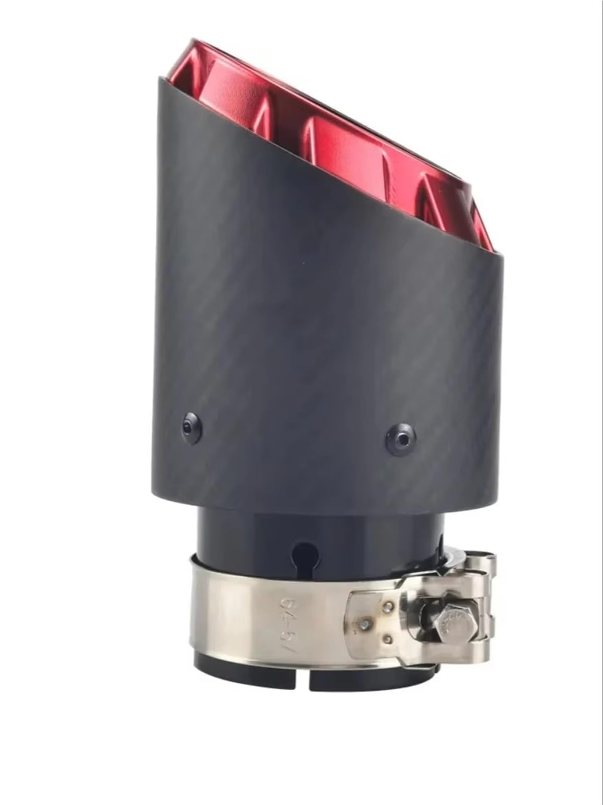 Auto Auspuff Endrohr Für Camry Modifikation Auspuffdüse Autozubehör Real Carbon Fiber Auspuffrohr Auto Auspuffrohr(Red) von Ropaix