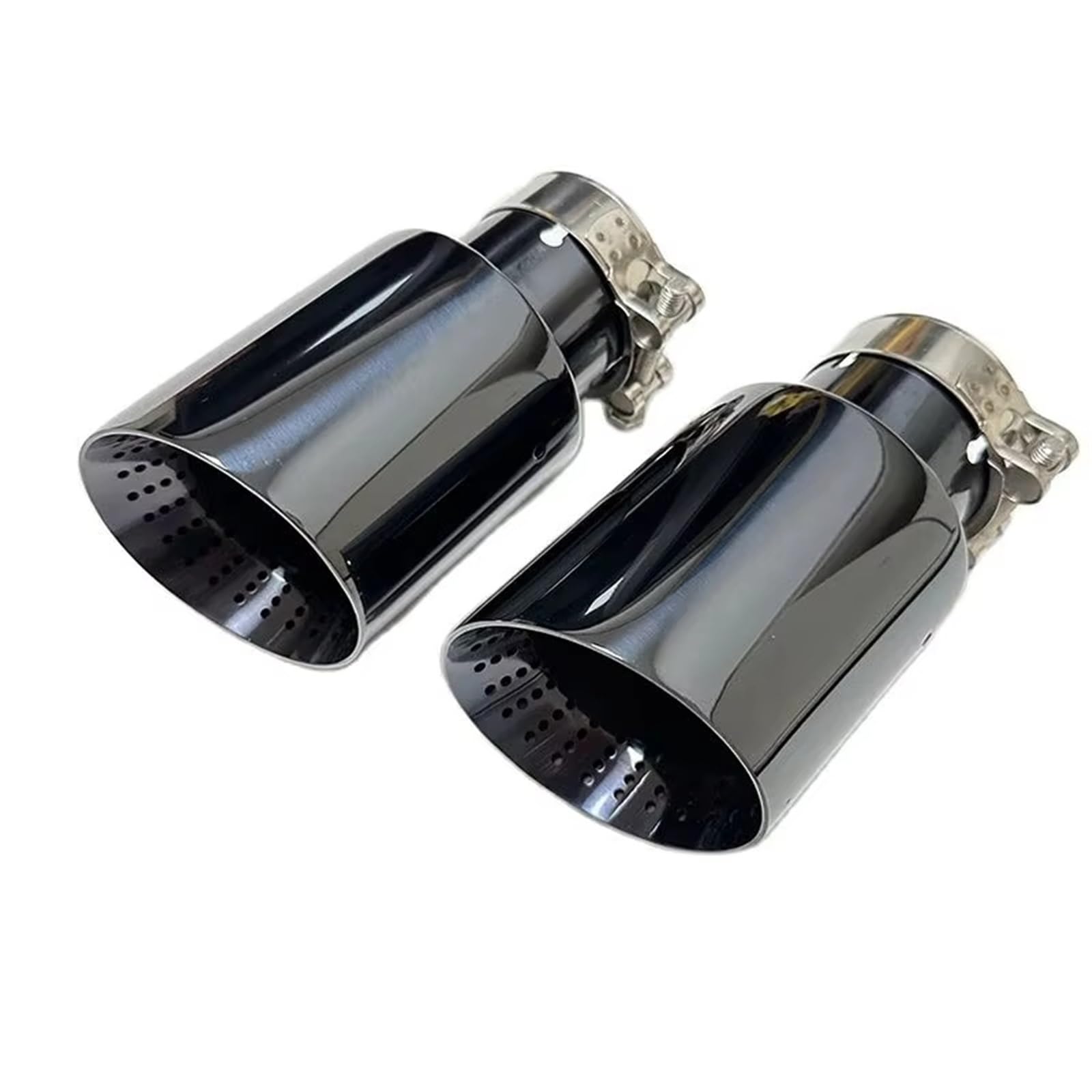 Auto Auspuff Endrohr Für F20 F10 E38 E46 1 Stück Automobilteile Auspuffrohr Schalldämpfer Heckkehle Edelstahl zu schwarz geeignet Auto Auspuffrohr(57mm-101mm) von Ropaix