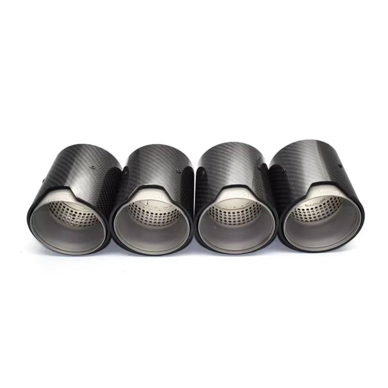 Auto Auspuff Endrohr Für F87 F80 F82 F83 M2 M3 70mm Einlass 4 Stück Glänzend Matt Carbon Faser Auto Abgasanlagen Rohr Schalldämpfer Schalldämpfer Spitze Rohr Auto Auspuffrohr(Gloss Black) von Ropaix