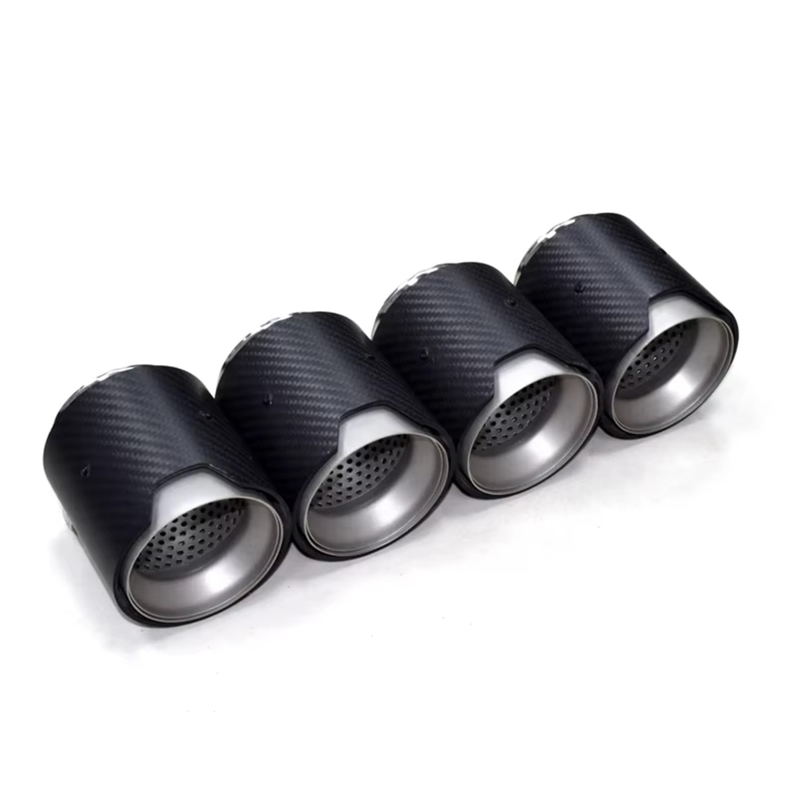 Auto Auspuff Endrohr Für F87 F80 F82 F83 M2 M3 70mm Einlass 4 Stück Glänzend Matt Carbon Faser Auto Abgasanlagen Rohr Schalldämpfer Schalldämpfer Spitze Rohr Auto Auspuffrohr(Matte Black) von Ropaix