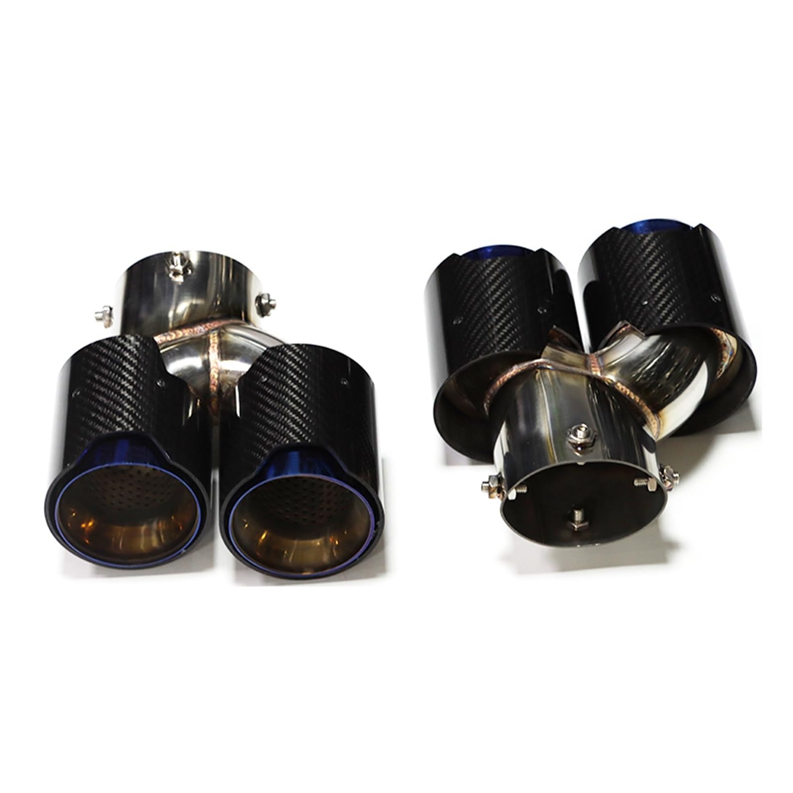 Auto Auspuff Endrohr Für G20 G21 M340i 304 Edelstahl Schalldämpfer Spitze Düse Quad Auto Auspuff Endrohr Auto Auspuffrohr(MPECarbon Fiber C) von Ropaix