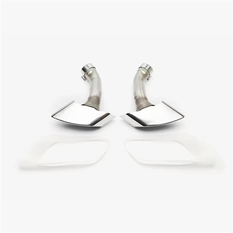 Auto Auspuff Endrohr Für G30 G38 525i 530i 528i Schalldämpfer Spitze Quadratische Düse Auspuffrohr 1 Paar Schwarz Edelstahl Auto Auspuff Spitze Auto Auspuffrohr(Silber) von Ropaix
