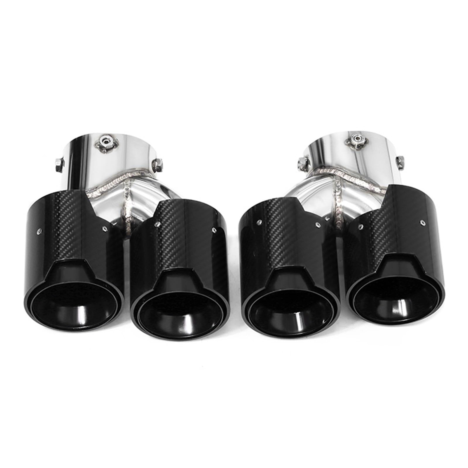 Auto Auspuff Endrohr Für G42 M240i 2021+ Dual Rohr Schalldämpfer Spitze Auspuff System Düse Endrohr Quad Auto Auspuff Spitze Auto Auspuffrohr(Carbon Fiber C) von Ropaix
