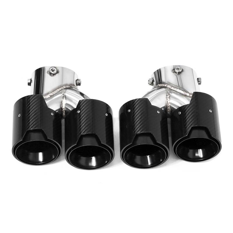 Auto Auspuff Endrohr Für G42 M240i 2021+ Dual Rohr Schalldämpfer Spitze Auspuff System Düse Endrohr Quad Auto Auspuff Spitze Auto Auspuffrohr(Carbon Fiber C) von Ropaix