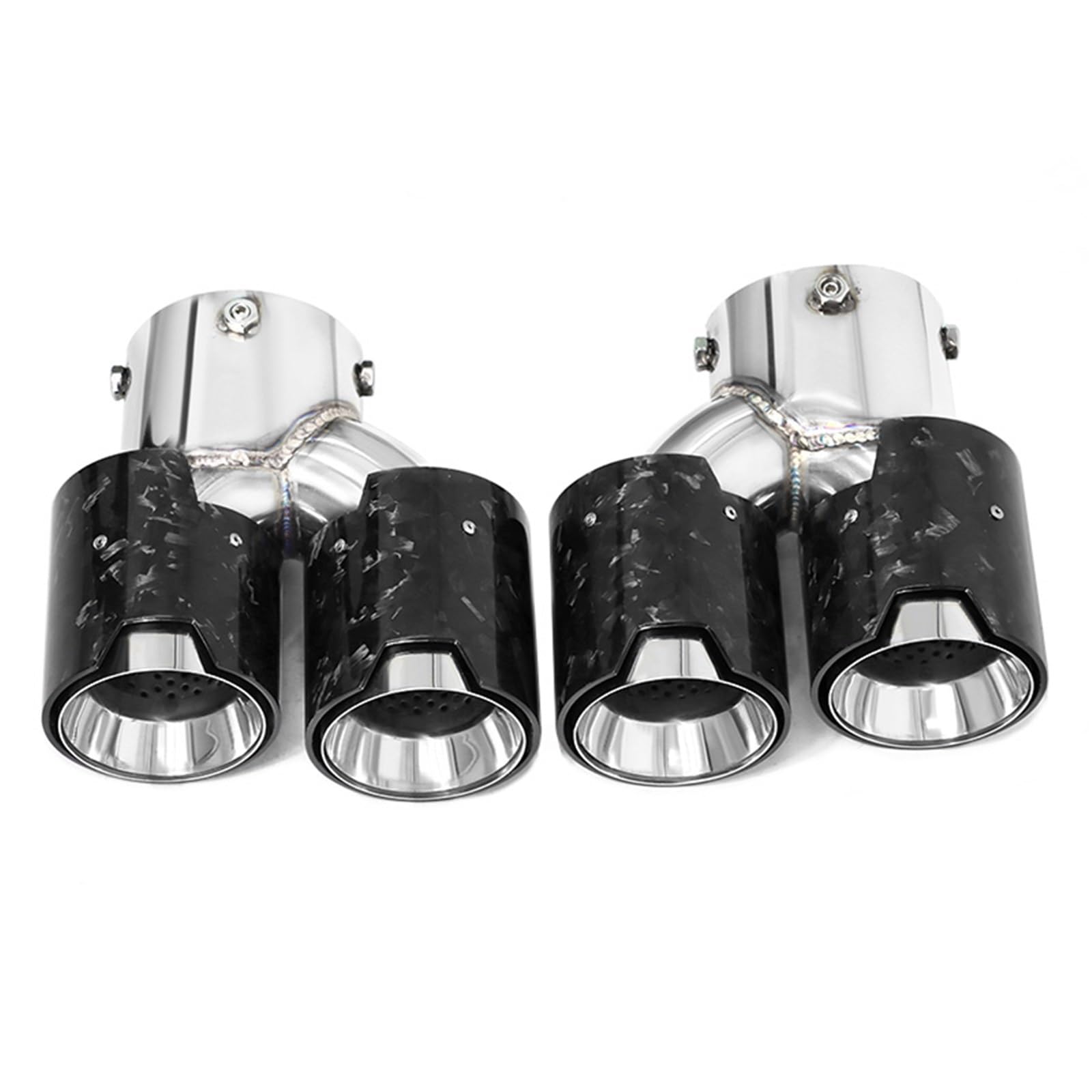 Auto Auspuff Endrohr Für G42 M240i 2021+ Dual Rohr Schalldämpfer Spitze Auspuff System Düse Endrohr Quad Auto Auspuff Spitze Auto Auspuffrohr(Carbon Fiber D) von Ropaix
