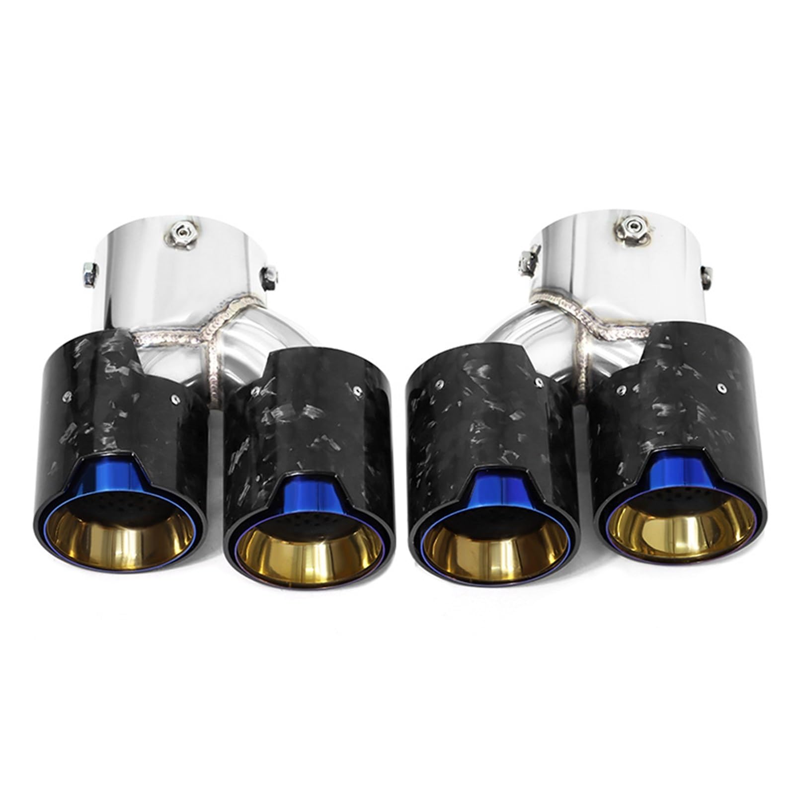 Auto Auspuff Endrohr Für G42 M240i 2021+ Dual Rohr Schalldämpfer Spitze Auspuff System Düse Endrohr Quad Auto Auspuff Spitze Auto Auspuffrohr(Carbon Fiber E) von Ropaix
