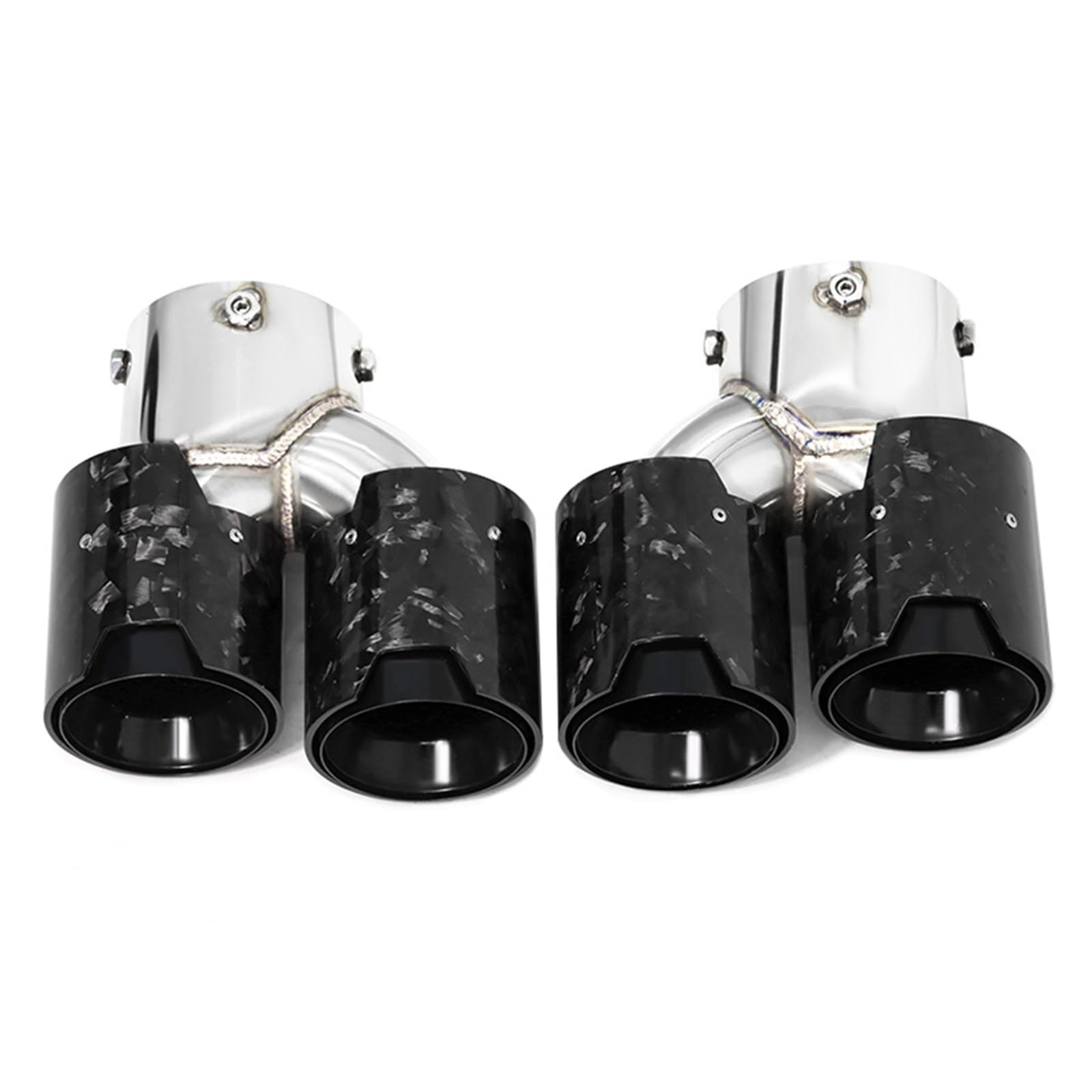 Auto Auspuff Endrohr Für G42 M240i 2021+ Dual Rohr Schalldämpfer Spitze Auspuff System Düse Endrohr Quad Auto Auspuff Spitze Auto Auspuffrohr(Carbon Fiber F) von Ropaix