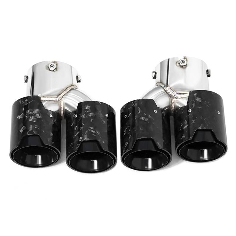 Auto Auspuff Endrohr Für G42 M240i 2021+ Dual Rohr Schalldämpfer Spitze Auspuff System Düse Endrohr Quad Auto Auspuff Spitze Auto Auspuffrohr(Carbon Fiber F) von Ropaix