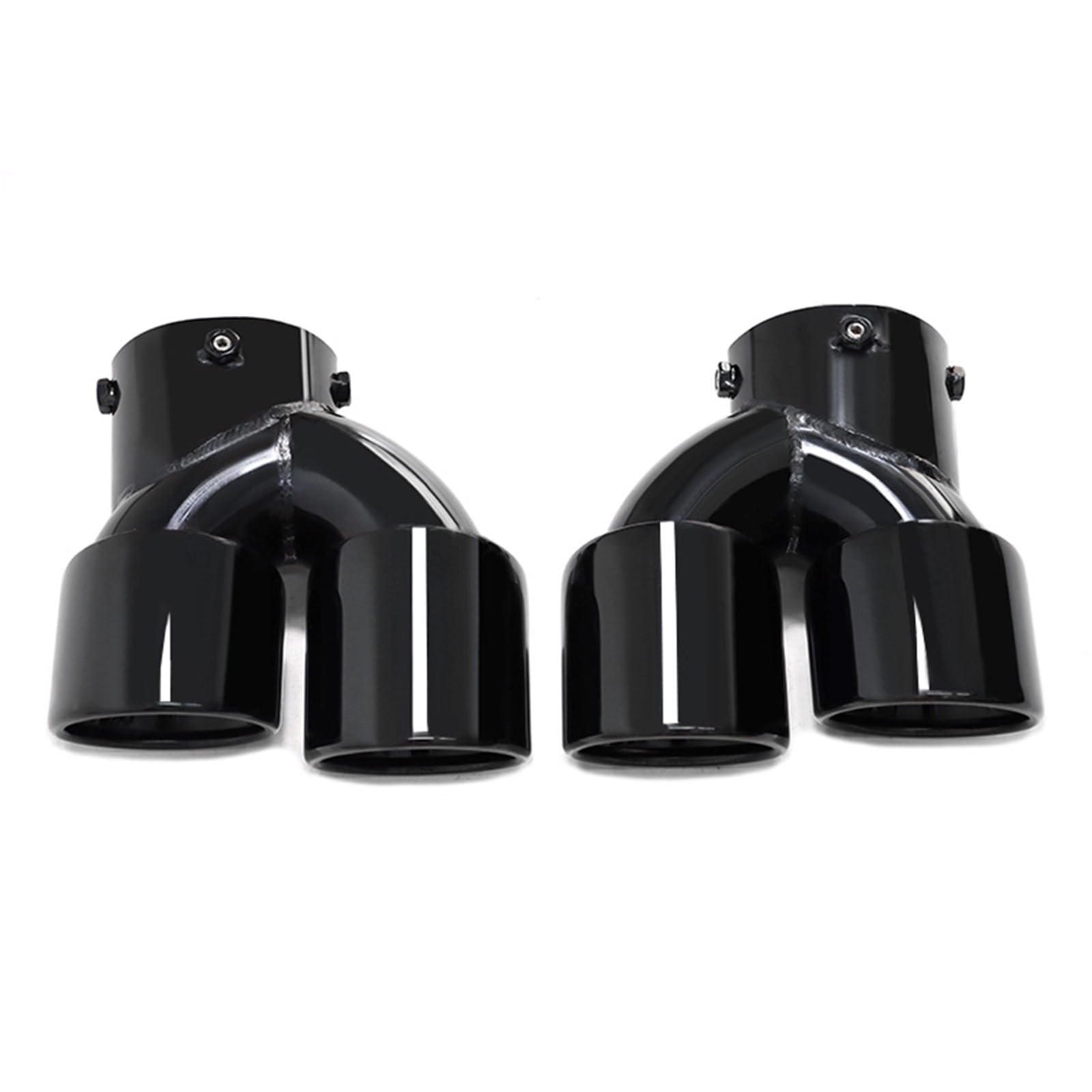 Auto Auspuff Endrohr Für G42 M240i 2021+ Dual Rohr Schalldämpfer Spitze Auspuff System Düse Endrohr Quad Auto Auspuff Spitze Auto Auspuffrohr(Schwarz) von Ropaix