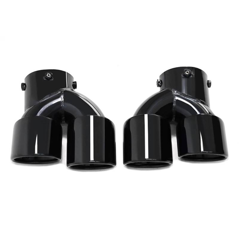 Auto Auspuff Endrohr Für G42 M240i 2021+ Dual Rohr Schalldämpfer Spitze Auspuff System Düse Endrohr Quad Auto Auspuff Spitze Auto Auspuffrohr(Schwarz) von Ropaix
