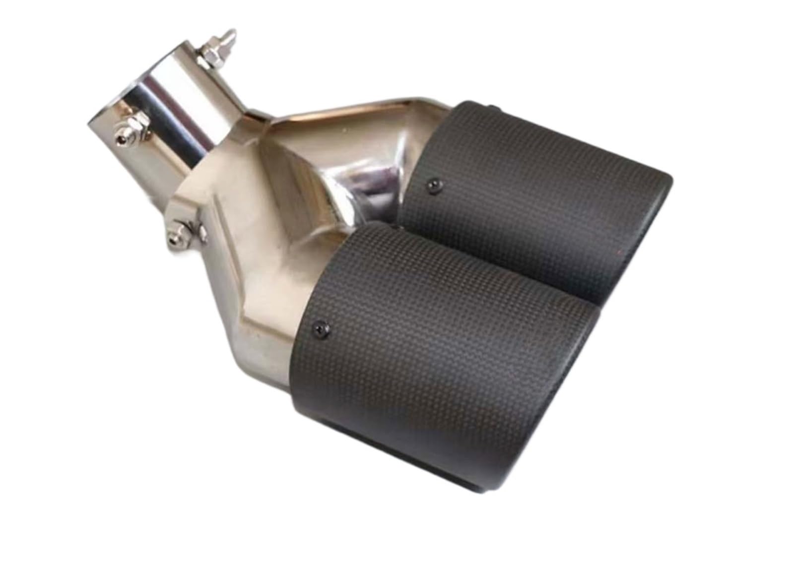 Auto Auspuff Endrohr Für Jeep Universal Auto Dual Y Typ Tipps Real Carbon Fiber Akrapo Matte Auspuffrohr Auto Auspuffrohr(Curly Edge) von Ropaix