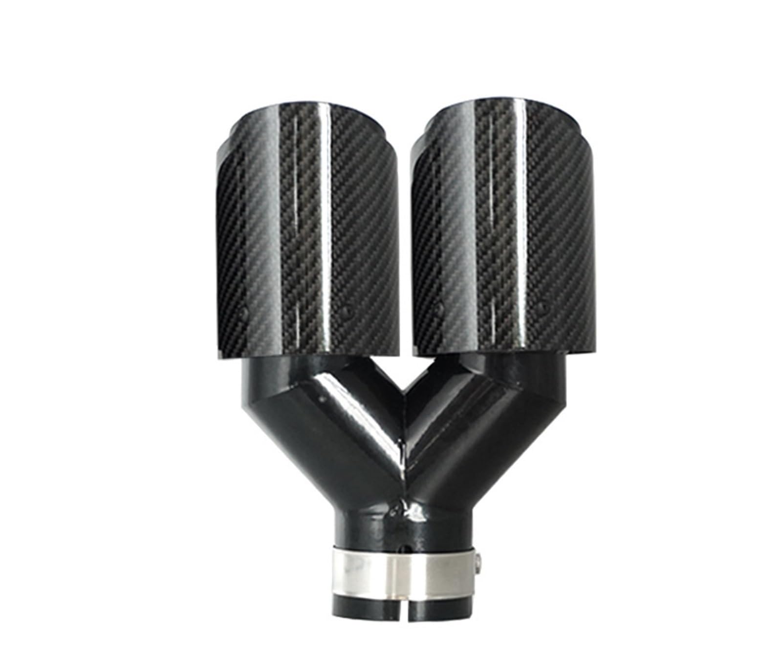 Auto Auspuff Endrohr Für Jeep usw. Universelles Autozubehör, echtes Carbonfaser-Auspuffrohr im Y-Stil Auto Auspuffrohr(Glossy Even Edge) von Ropaix