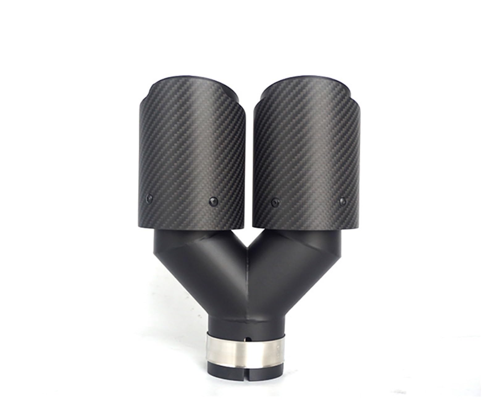 Auto Auspuff Endrohr Für Jeep usw. Universelles Autozubehör, echtes Carbonfaser-Auspuffrohr im Y-Stil Auto Auspuffrohr(Matte Even Edge) von Ropaix