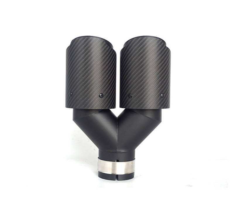 Auto Auspuff Endrohr Für Jeep usw. Universelles Autozubehör, echtes Carbonfaser-Auspuffrohr im Y-Stil Auto Auspuffrohr(Matte Even Edge) von Ropaix