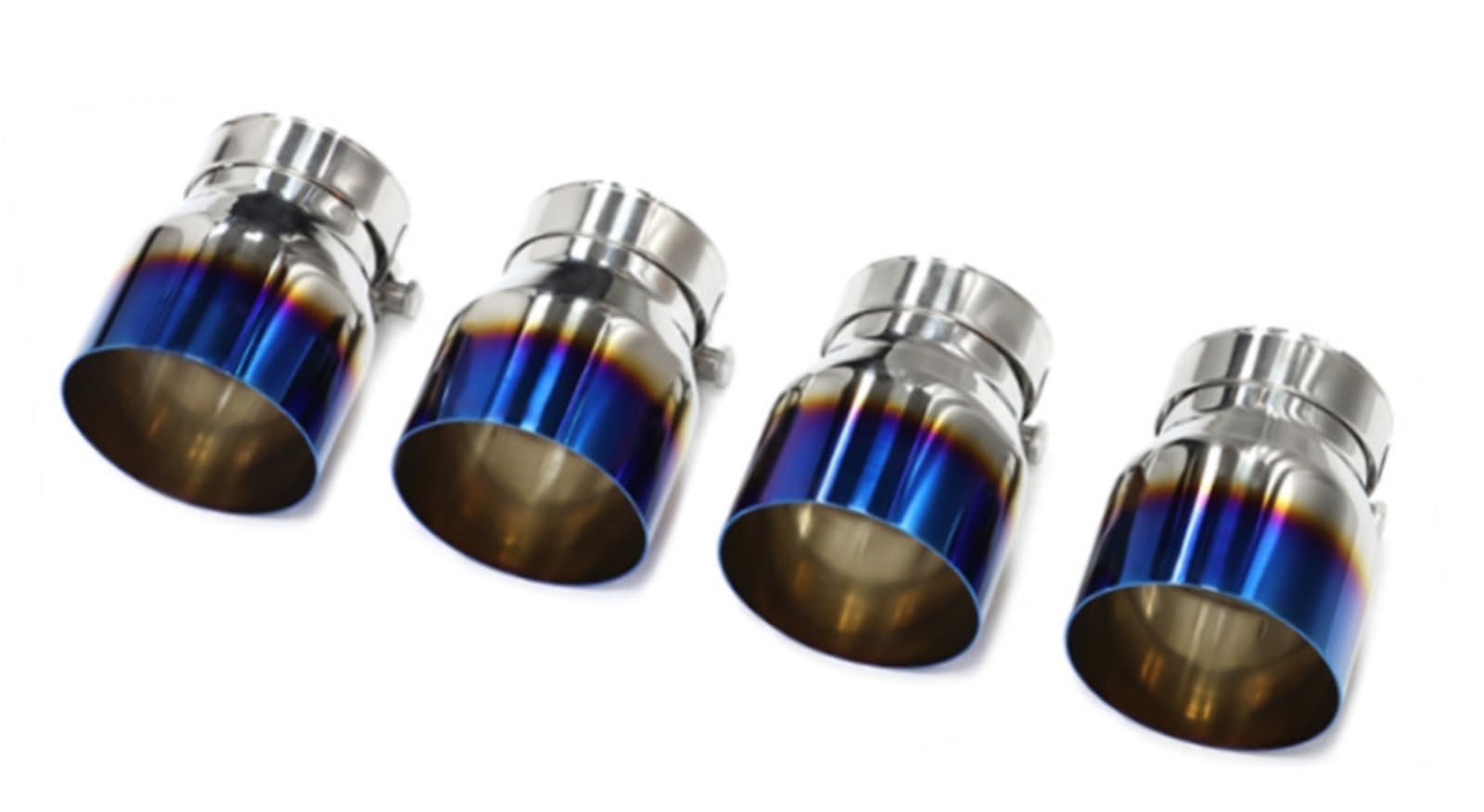 Auto Auspuff Endrohr Für M2 M3 M4 F87 F80 F82 F83 Tipps Rohr 4 Stück Burnt Blue Autozubehör Auspuffspitze Refit Auto Auspuffrohr(Blue) von Ropaix