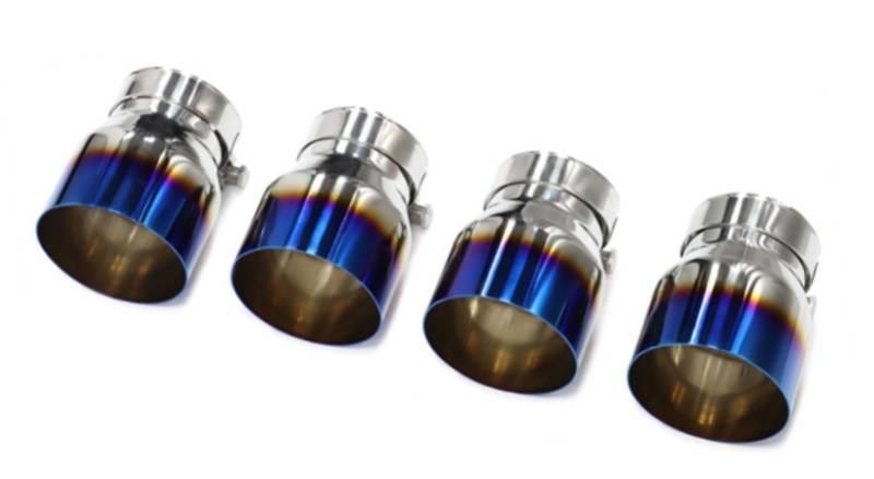 Auto Auspuff Endrohr Für M2 M3 M4 F87 F80 F82 F83 Tipps Rohr 4 Stück Burnt Blue Autozubehör Auspuffspitze Refit Auto Auspuffrohr(Blue) von Ropaix