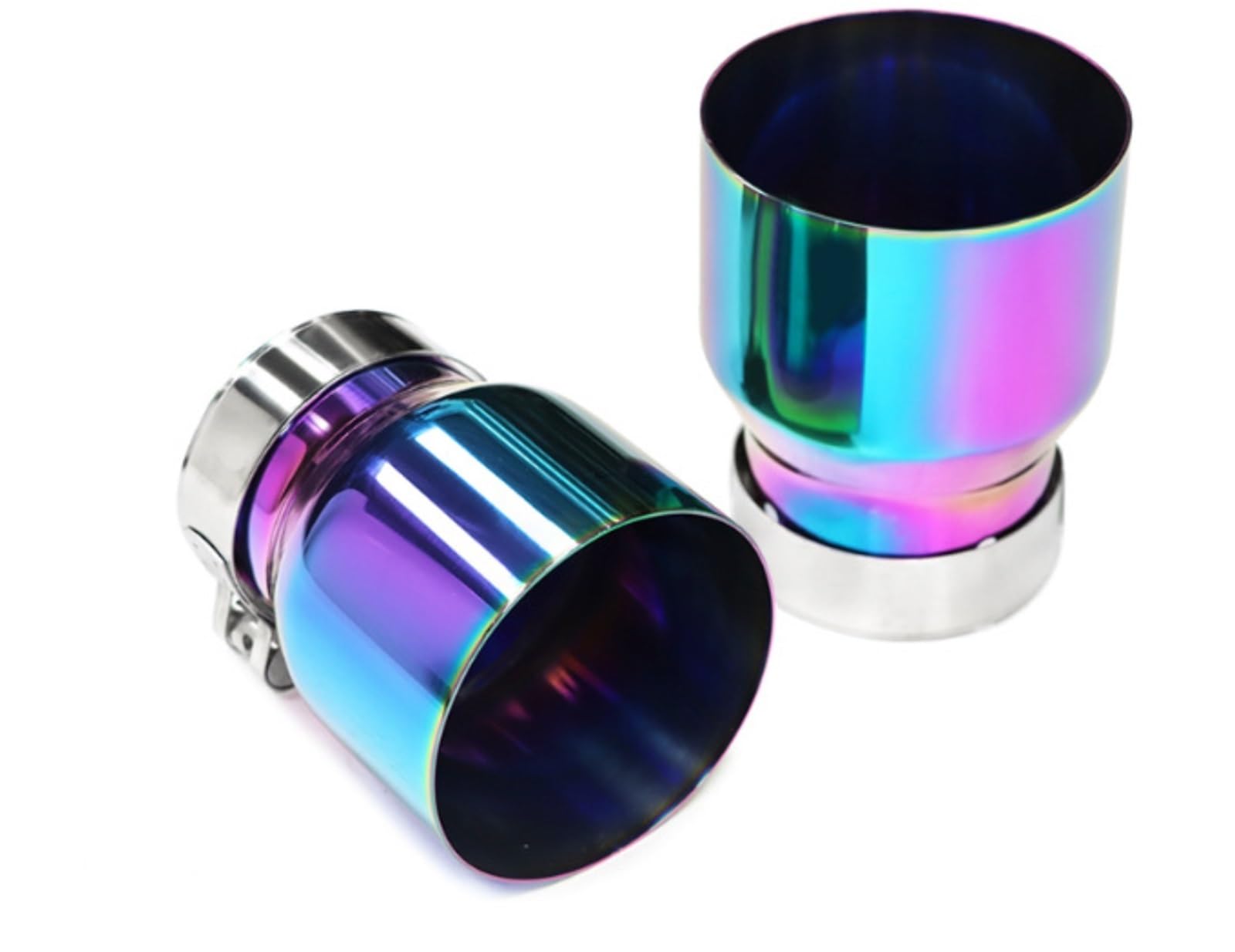 Auto Auspuff Endrohr Für M2 M3 M4 F87 F80 F82 F83 Tipps Rohr 4 Stück Burnt Blue Autozubehör Auspuffspitze Refit Auto Auspuffrohr(Colorful) von Ropaix