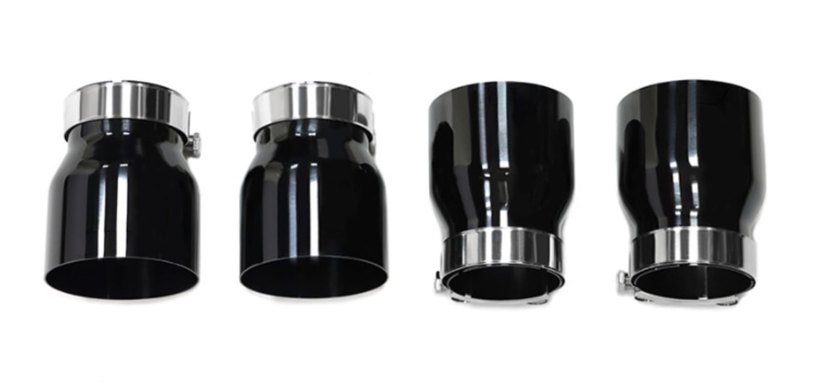 Auto Auspuff Endrohr Für M2 M3 M4 F87 F80 F82 F83 Tipps Rohr 4 Stück Burnt Blue Autozubehör Auspuffspitze Refit Auto Auspuffrohr(Schwarz) von Ropaix