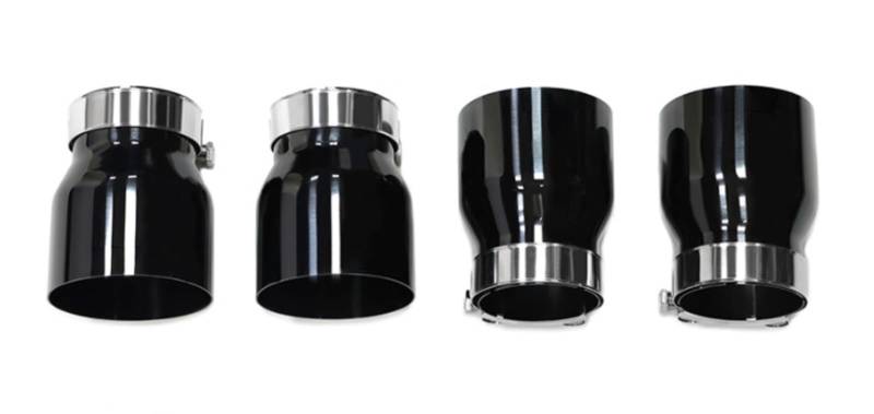 Auto Auspuff Endrohr Für M2 M3 M4 F87 F80 F82 F83 Tipps Rohr 4 Stück Burnt Blue Autozubehör Auspuffspitze Refit Auto Auspuffrohr(Schwarz) von Ropaix