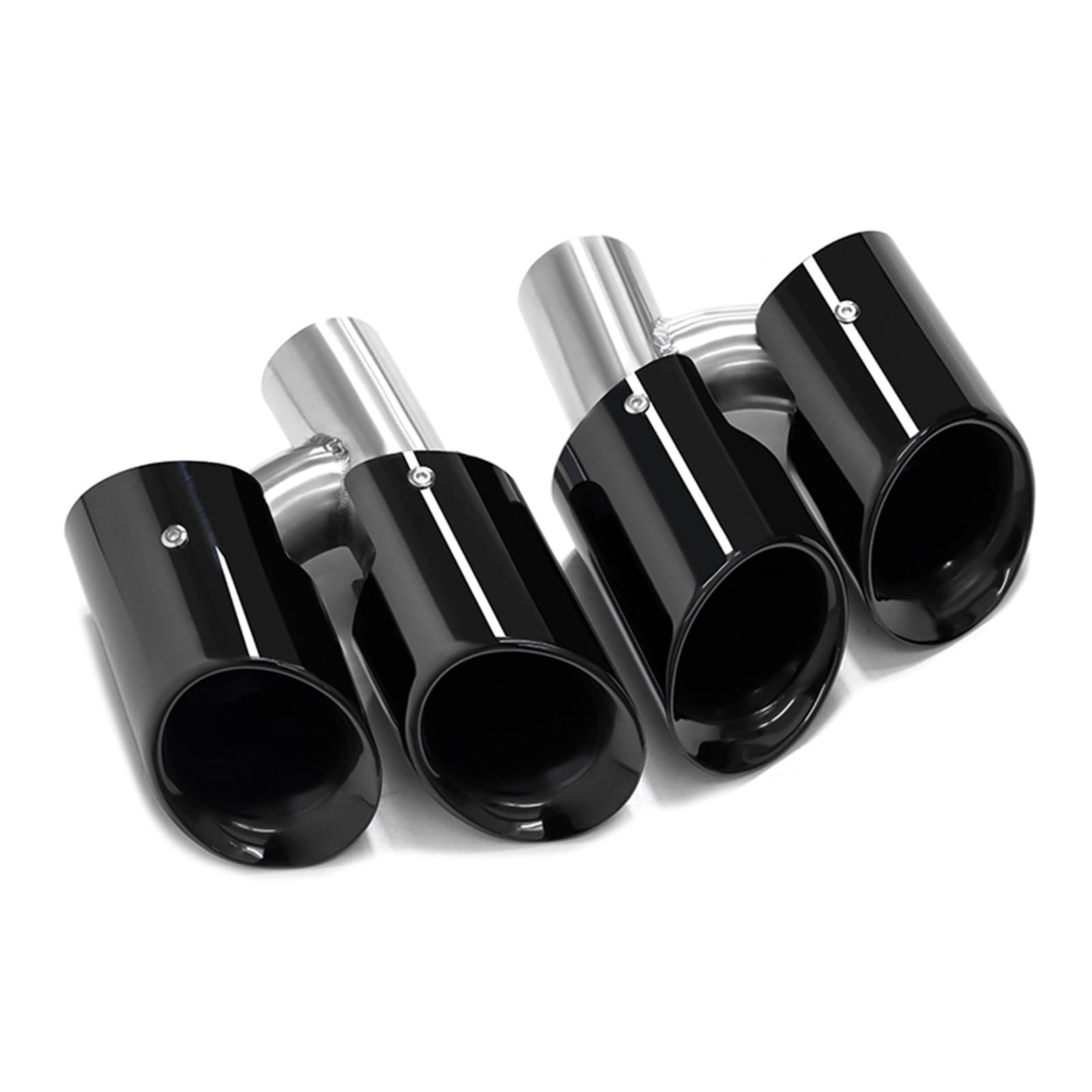 Auto Auspuff Endrohr Für Panamera 970 2010-2013 Für GTS Auspuffrohr Schalldämpfer Spitze Düse Auto Quad Auspuff Spitze Auto Auspuffrohr(Black A) von Ropaix