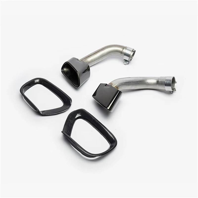 Auto Auspuff Endrohr Für X5 E70 2008–2013, Edelstahl-Schalldämpferspitze, 1 Paar Schwarze Auspuffspitze Auto Auspuffrohr(Silber) von Ropaix